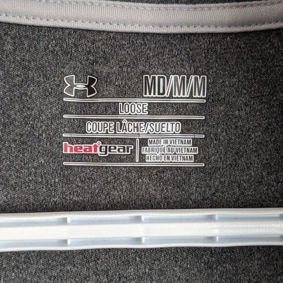 Under ARMOUR Heatgear Suelto Loose Fit 1/4 Zip Pullover Grey Medium @Z - Picture 4 of 7